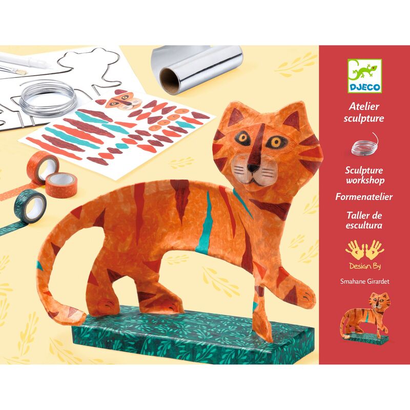 Tiger Sculpture Kit For Kids-Craft Kits-Little Lane Workshops