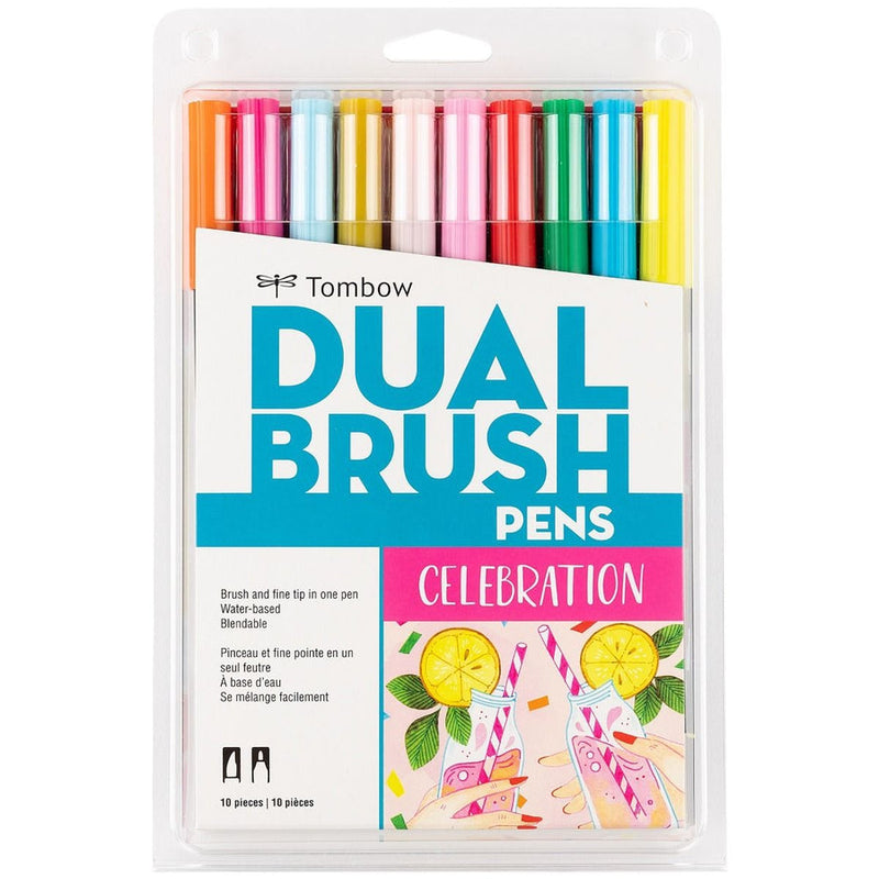 Tombow Dual Brush Pen Set - 10 Celebrations-Art Supplies-Little Lane Workshops