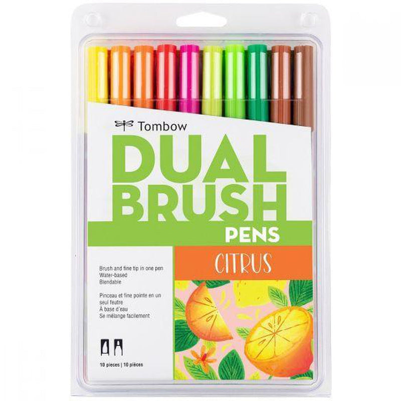 Tombow Dual Brush Pen Set - 10 Citrus-Art Supplies-Little Lane Workshops