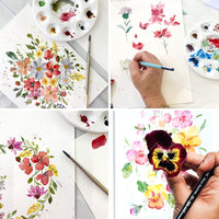 WATERCOLOUR WILD FLOWERS WORKSHOP-Workshop-Little Lane Workshops