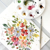 WATERCOLOUR WILD FLOWERS WORKSHOP-Workshop-Little Lane Workshops