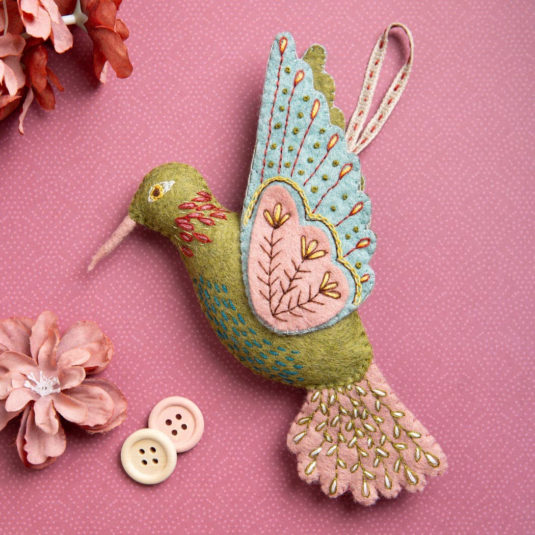 Hummingbird Felt Craft Mini Kit by Corrine Lapierre-Craft Kits-Little Lane Workshops