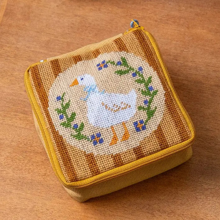 Duck, Duck, Goose - Needlepoint Pouch Kit by Craft Club-Craft Kits-Little Lane Workshops
