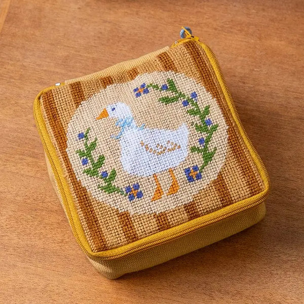 Duck, Duck, Goose - Needlepoint Pouch Kit by Craft Club-Craft Kits-Little Lane Workshops