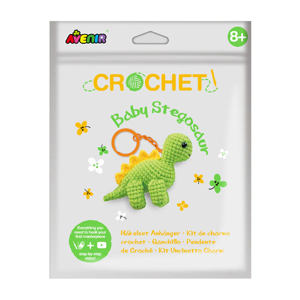 CROCHET Keychain - Baby Stegosaur-Craft Kits-Little Lane Workshops