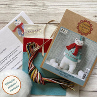 Polar Bear Felt Craft Mini Kit by Corrine Lapierre-Craft Kits-Little Lane Workshops