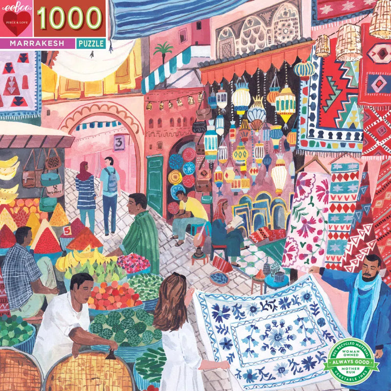 eeBoo Marrakesh 1000 Piece Jigsaw Puzzle-Puzzles-Little Lane Workshops