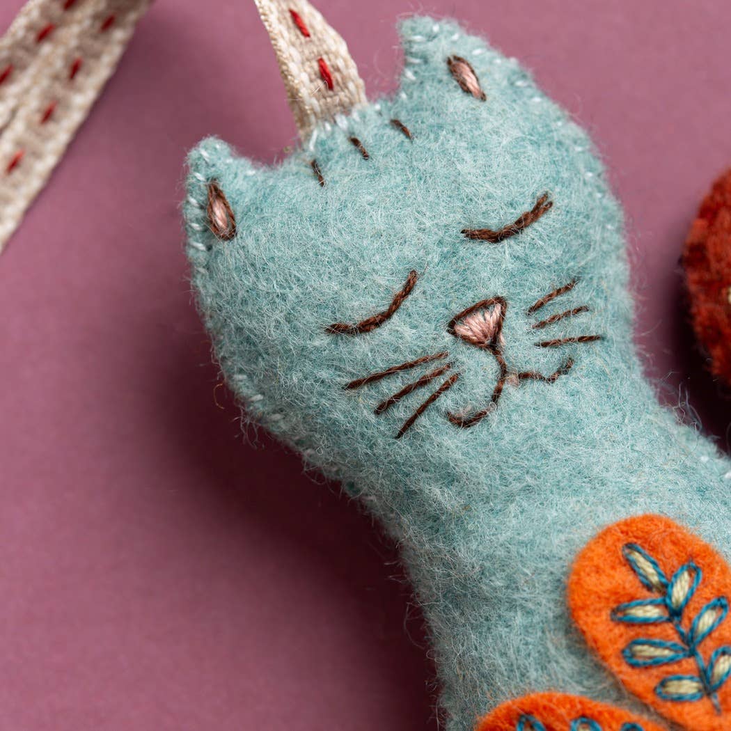 Folk Cat Felt Craft Mini Kit by Corrine Lapierre-Craft Kits-Little Lane Workshops