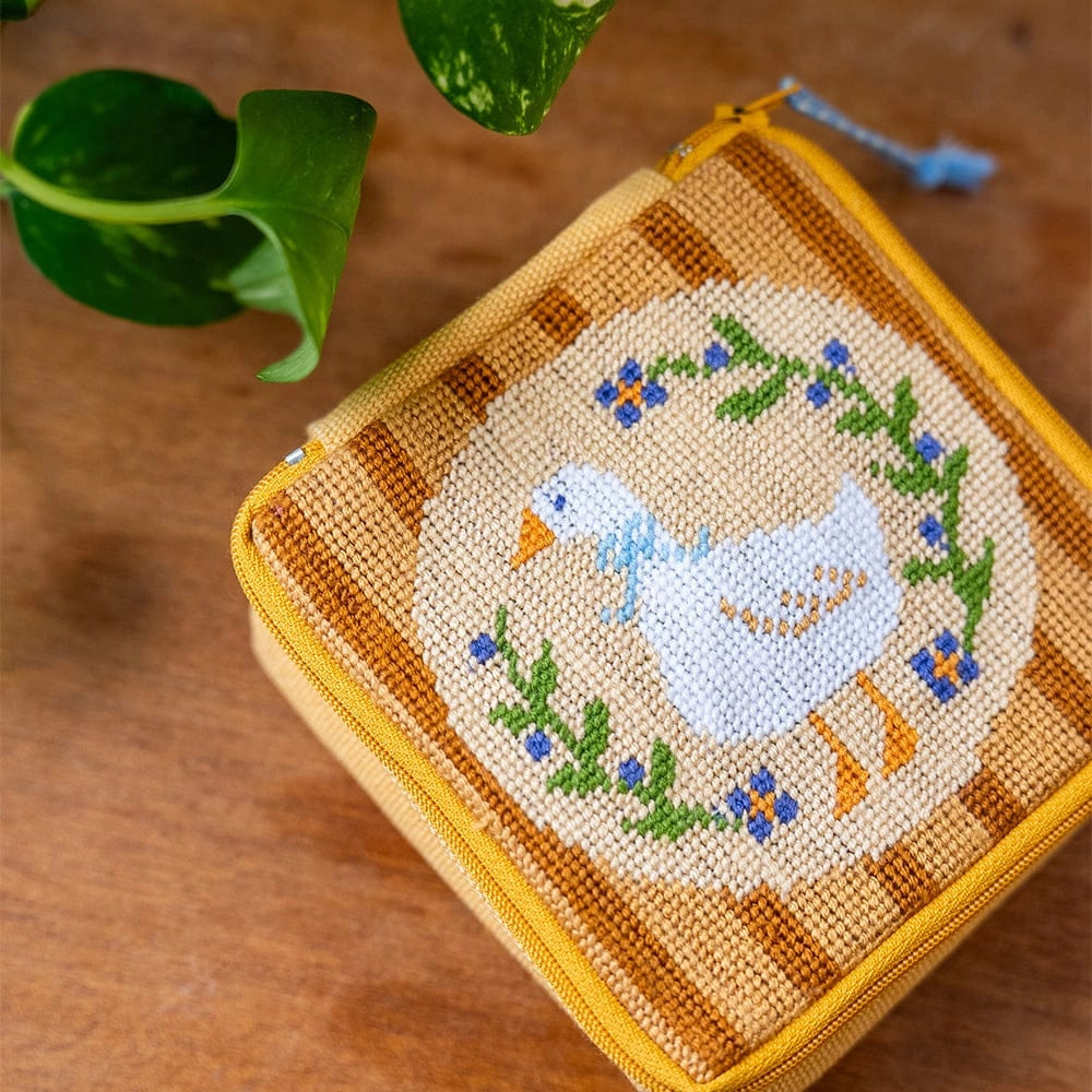 Duck, Duck, Goose - Needlepoint Pouch Kit by Craft Club-Craft Kits-Little Lane Workshops