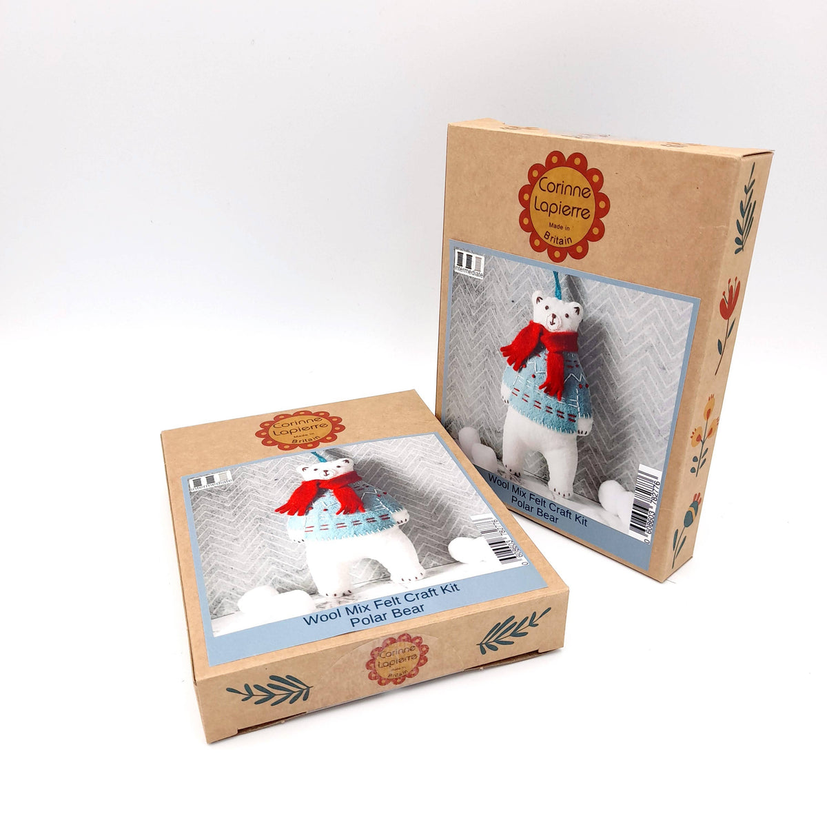 Polar Bear Felt Craft Mini Kit by Corrine Lapierre-Craft Kits-Little Lane Workshops